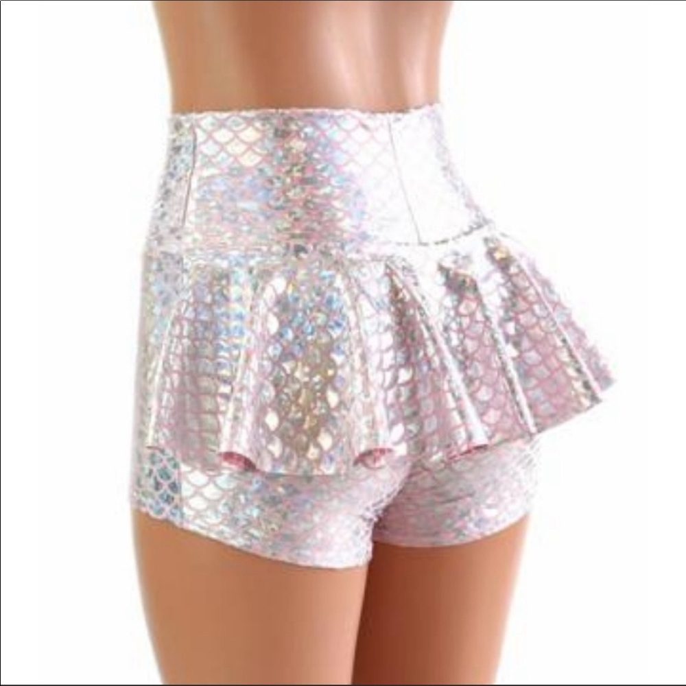 2/$20✨ Coquetry Womens Rave Pink Mermaid Scale Skort Size Medium